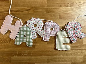 Custom Quilted Baby Name Banner: Nursery Decor - Etsy
