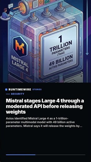 Mistral stages Large 4 through a moderated API before releasing weights #Shorts