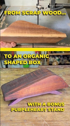 Made a bandsaw box from scrap wood. #scrapwoodprojects #bandsawbox #diy