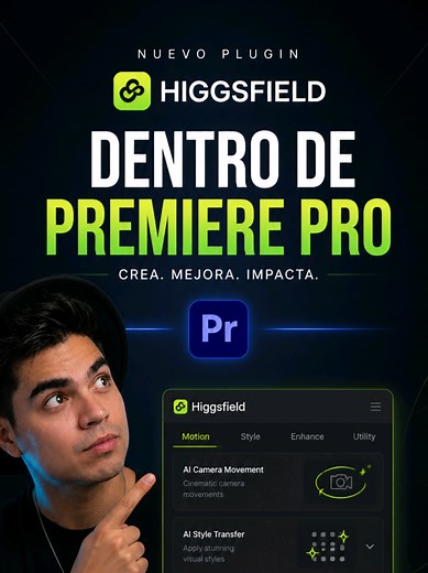Plugin Higgsfield para Premiere Pro: 5 funciones IA que cambian la edición