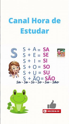Família silábica da letra S #shorts