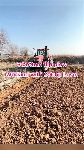 What is the working width of a 3 bottom flip plow?