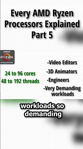 Every AMD Ryzen Processors Explained As Easily As Possible (Ryzen Threadripper) #amd #threadripper