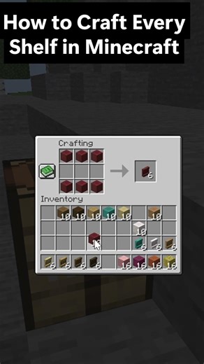 How to Craft EVERY shelf in Minecraft