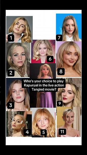 Whos your choice to play Rapunzel in the live action Tangled? #tangled #rapunzel #remake #disney
