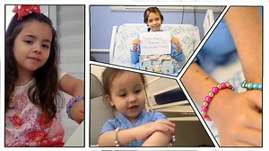 Menina de 6 anos doa 100 pulseiras de miçanga para crianças em hospital