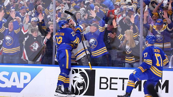Sabres complete epic comeback to win first playoff game in 15 years