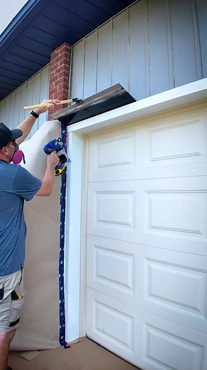 Using the @Graco Homeowner Sprayers to cut in the garage door #diy #h | Antonio Mason