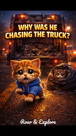 This Kitten Chased a Garbage Truck… The Reason Will Shock You 😭🐱 Roar & Explore