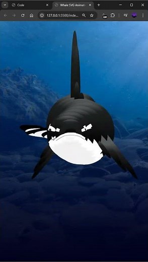 Whale SVG Animation #programación #animation3d #javascript #effect #code #whale