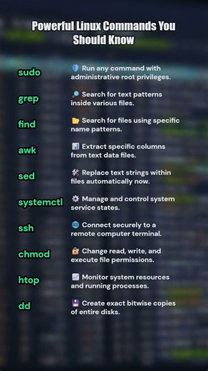 Powerful Linux Commands You Should Know 🐧