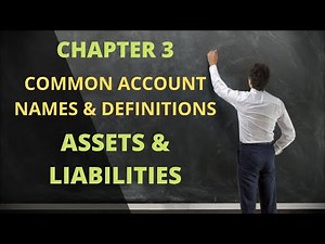 Chapter 3 - Common Account Names & Definitions - Assets & Liabilities