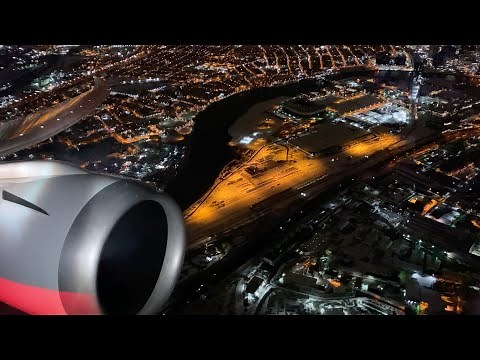 Beautiful 787-10 Night Takeoff Newark! (Winter Storm Orlena)