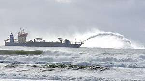 What’s this 111m barge doing off coast?