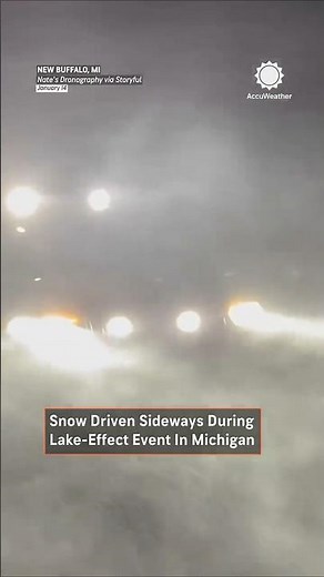 This Michigan Lake-Effect Snow is Absolutely Brutal!