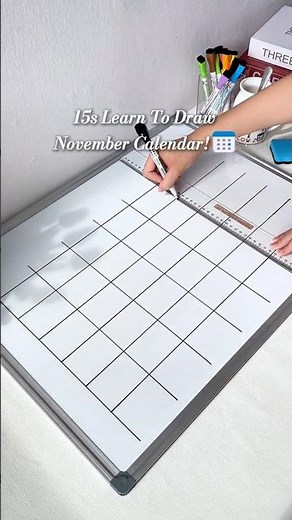 📅15s Learn November Calendar! #thanksgiving #diy #calendar #art #tutorials #whiteboard #howtodraw