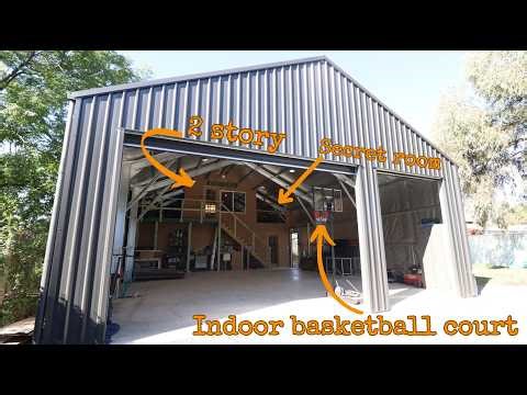 I built my 2 story dream workshop with indoor basketball court and secret room