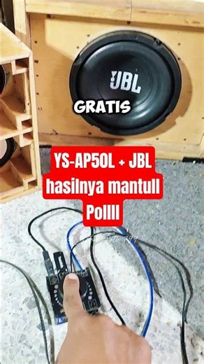 YS AP 50L amplifier mini digital dipadukan dengan speaker subwoofer JBL hasilnya mantul