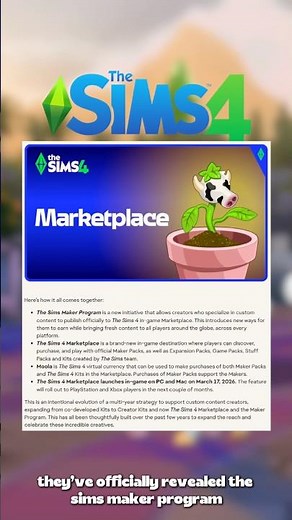 CC on Console?! The Sims 4 Marketplace Update Explained! ✨ #thesims4 #sims4 #sims4mods