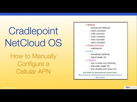 Cradlepoint NetCloud OS - How to Manually Configure a Cellular APN