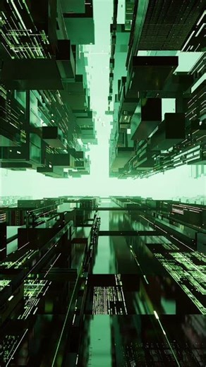 Dark Data Stream: Green Matrix Visuals Combined with Rhythmic Electronic Pulses
