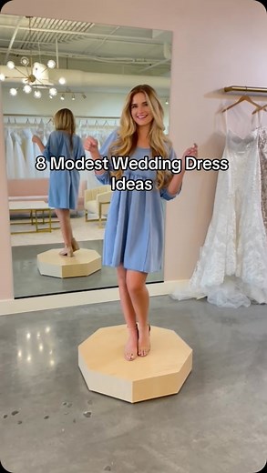 Blushing Bride Boutique on Instagram: "8 modest & fashion forward wedding dresses for our brides wanting a little more coverage✨ Which one is your favorite?! Book an appointment at our Salt Lake City, Utah location by calling (385)-220-2722 to experience our curated and exclusive Modest Collection that cannot be found anywhere else in the entire state of Utah 💖 . . . . . #blushingbride #blushingbrideboutique #provo #deervalley #utah #saltlakecity #modest #modestfashion #modestdresses #modestbri