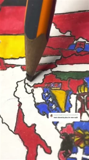 Drawing Europe map🇪🇺| Slovenia 🇸🇮 Part41|#map #mapper #europe #countryballs #ww2#shorts