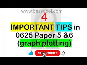 4 Important TIPS in plotting the graph 0625 Paper 5 & Paper 6