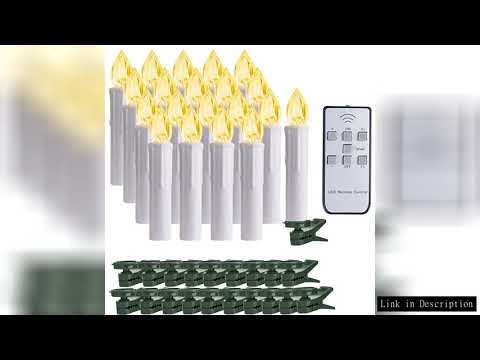 LED Flickering Flames Candles with Timer Remote, Christmas Tree Candle, Battery Operated, New Year D