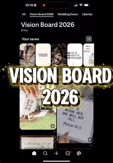 How I made my 2026 vision board ✨