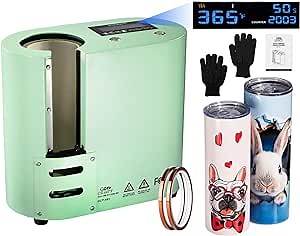 GO2CRAFT Auto Seamless Tumbler Heat Press Machine for Full Print, Automatic Rotation Advanced Cup Heat Press with Fast & Even Heating, 4 Memory Modes for 11-30oz Sublimation Tumblers, Mug, Glasses
