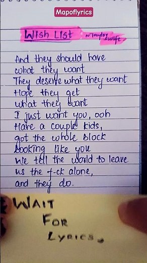 wish list - taylor swift lyrics #wishlist #taylorswift #tloasg #lyrics #viral