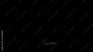 A fiery explosion erupting with bright orange flames and thick black smoke on a transparent background perfect for VFX compositing film production and digital visual effects Stock Video