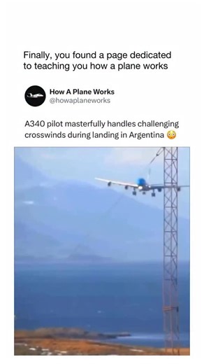 This Airbus A340 faces fierce crosswinds during final approach at Ushuaia International Airport (SAWH) in Tierra del Fuego, Argentina — one of the southernmost airports on Earth. Nestled between rugged mountains and the Beagle Channel, Ushuaia’s unpredictable Patagonian winds and frequent wind shear make it a true test of pilot skill and aircraft control. In August 2015, air traffic controllers watched in awe as the long-range A340 executed a flawless crab approach, straightened precisely with r