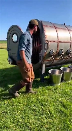 Automatic Milking Machine at Work 🐄⚙️🥛😄 #animals #kindnessiscool #cuteanimals