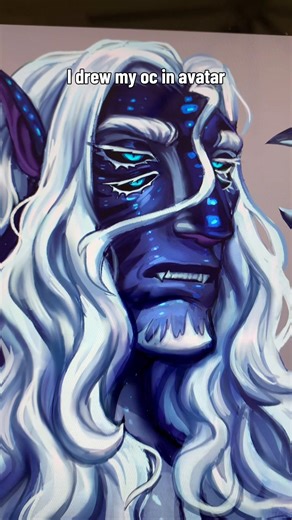 Neither of them have a mask cause my au is in the future where more humans can breathe air on Pandora. #avatar #avataroc #ocs #procreate #characterdesign