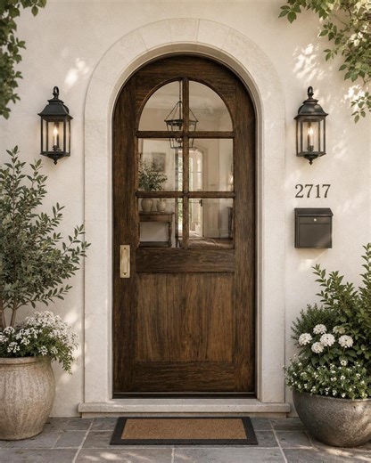 Rustic Arched Entry Door | French Country Arch Door | Custom Size Interior Handcrafted - Etsy