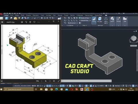 AutoCAD 3D Modeling for Beginners | Mechanical Support Bracket from Engineering Drawing