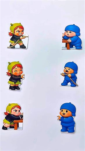 Muevelou Niddle Pop Pocoyo And Nina Vad Boyz Line Art Challenge #trending #shortsfeed #viral #short