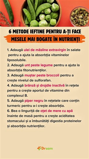 6 metode ieftine pentru a-ți face mesele mai bogate în nutrienți