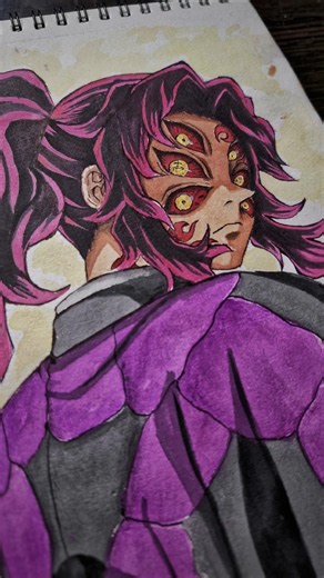 Painting the Strongest Demon 🎨 Kokoshibo #kokushibo #demons