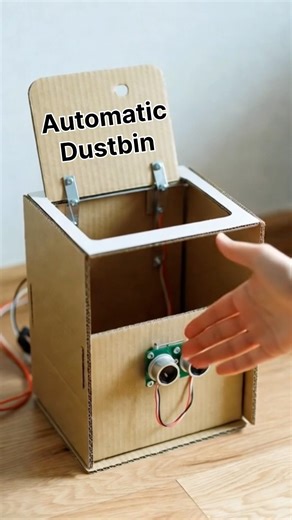 This Dustbin Opens Automatically 😱 | DIY Smart Dustbin #ytshorts #diy #viral