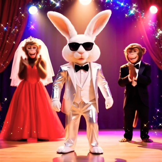 Rabbit dance at wedding#viralshort#funnyvideo#animals