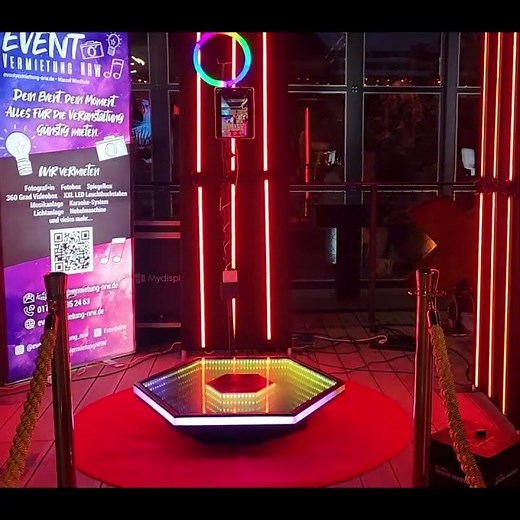 Event Vermietung NRW | 360-Grad-Videobox mit LED Hintergrund-System