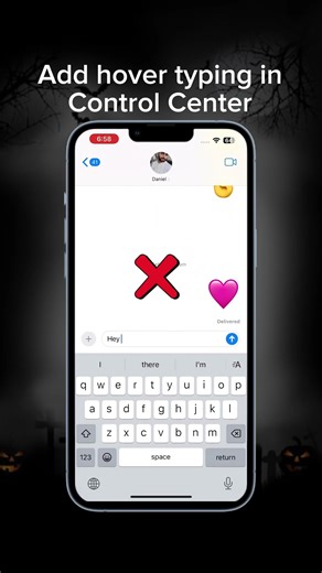 Add Hover Typing in the Control Center for a smoother and more accessible typing experience. #apple