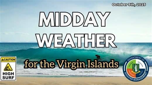 MIDDAY WEATHER UPDATE FOR THE VIRGIN ISLANDS Issued: Sunday, October...