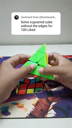 Solving the pyramid cube without the edges🤯||#shorts#cubing