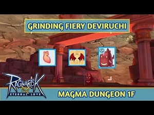 Grinding Fiery Deviruchi at Magma Dungeon 1F With Premium - Ragnarok M Eternal Love