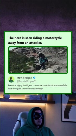 Hero Rides a Motorcycle Away From Attacker