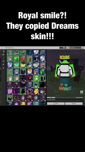 Dream skin copied?!!! #minecraft